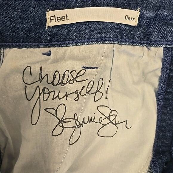 ME By Jennie Garth Womens Fleet Flare Leg Jeans Sz 4 Blue Denim - Picture 10 of 11